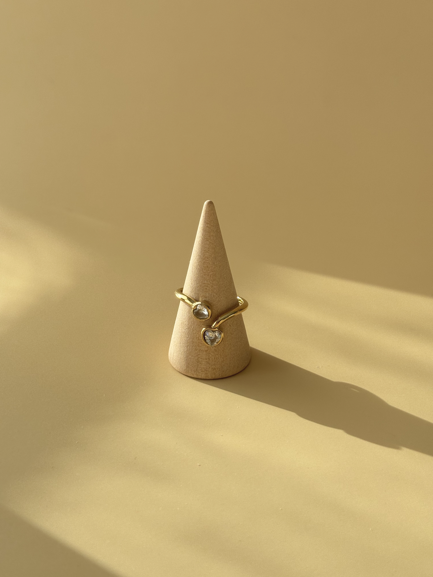 Bague ajustable Double love