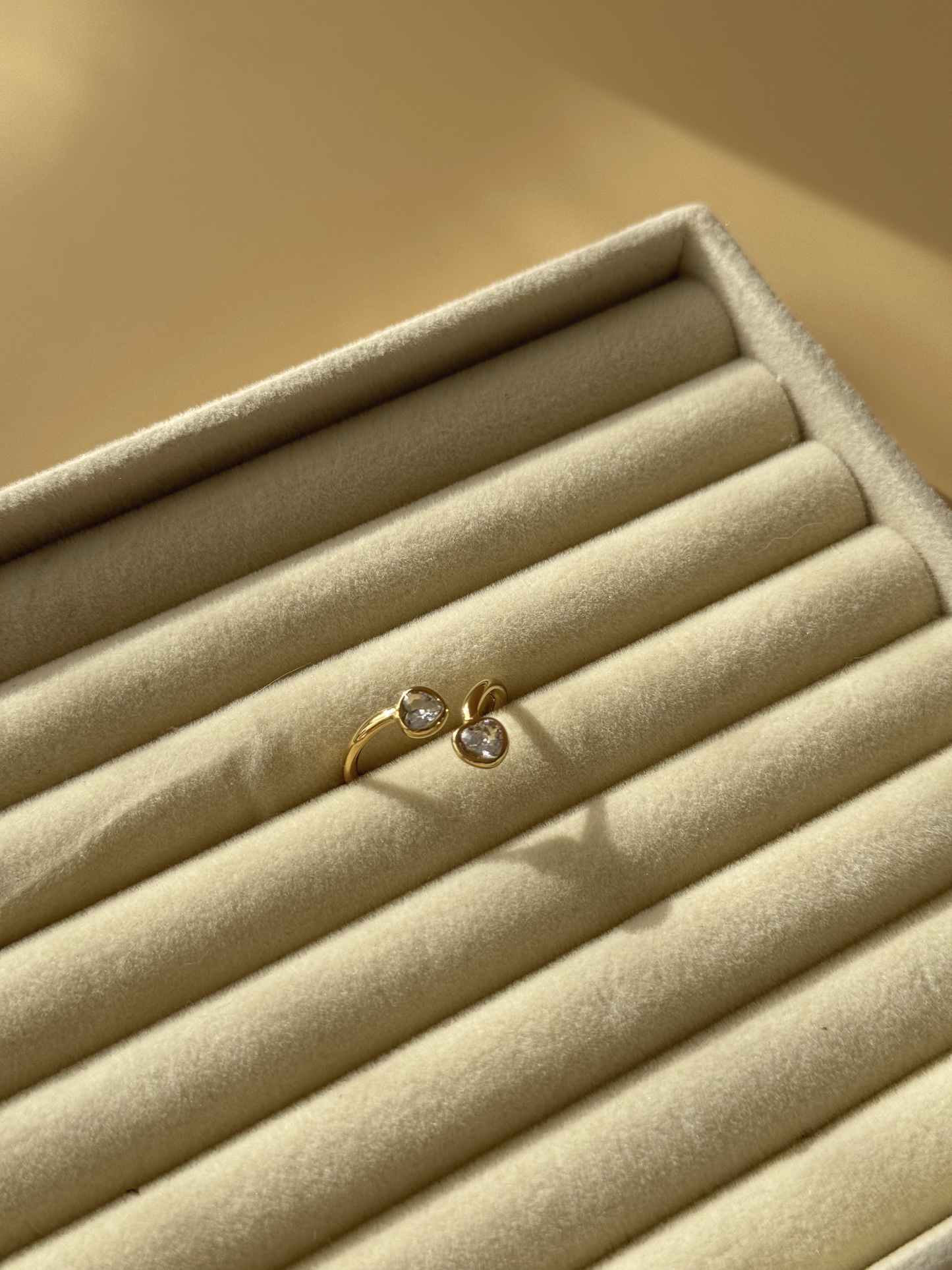 Bague ajustable Double love