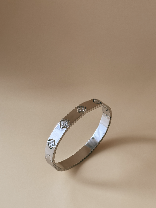 [GAMME PREMIUM PLAQUE OR ] Bracelet Jonc Nour silver
