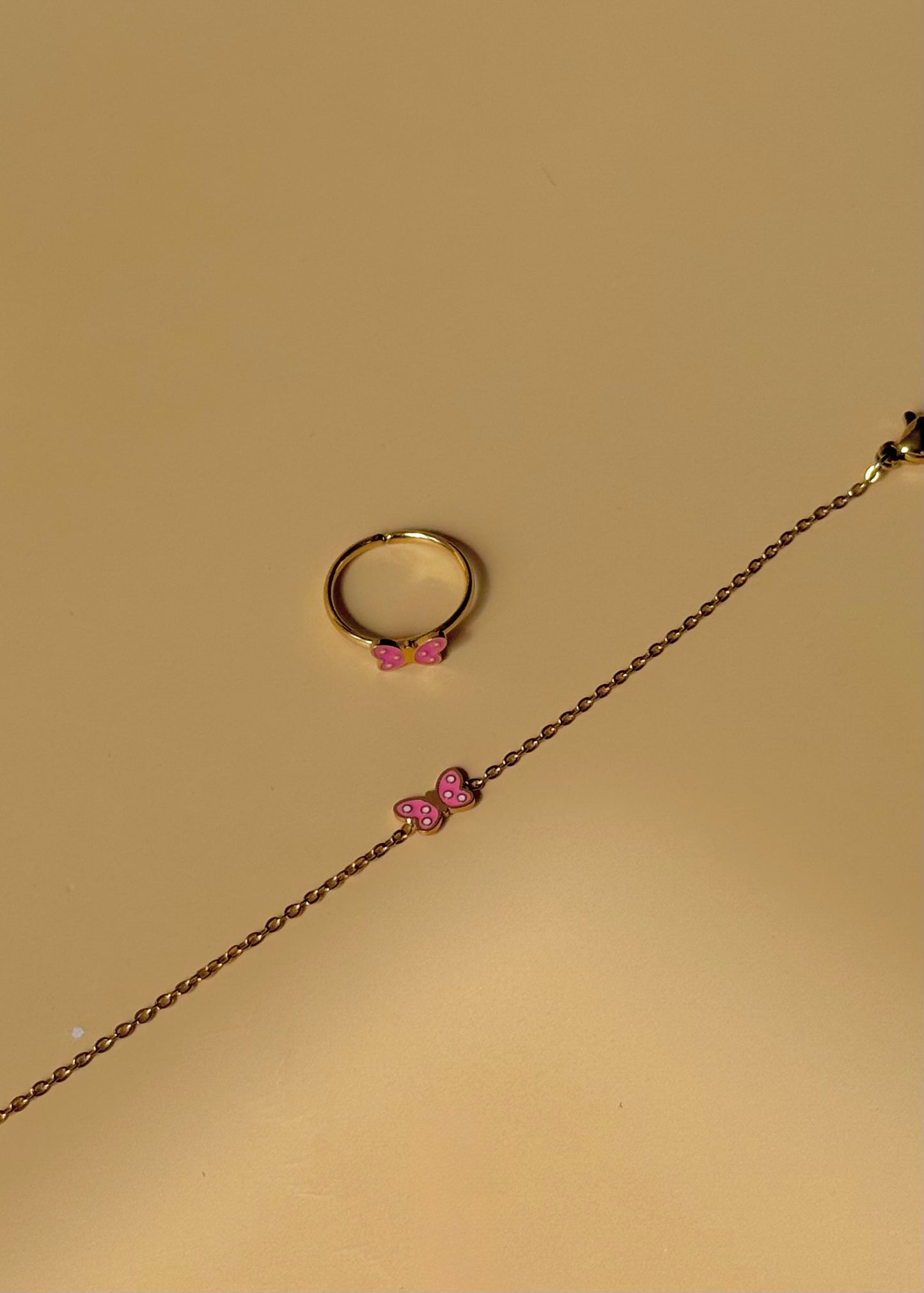 Parure Noeud rose