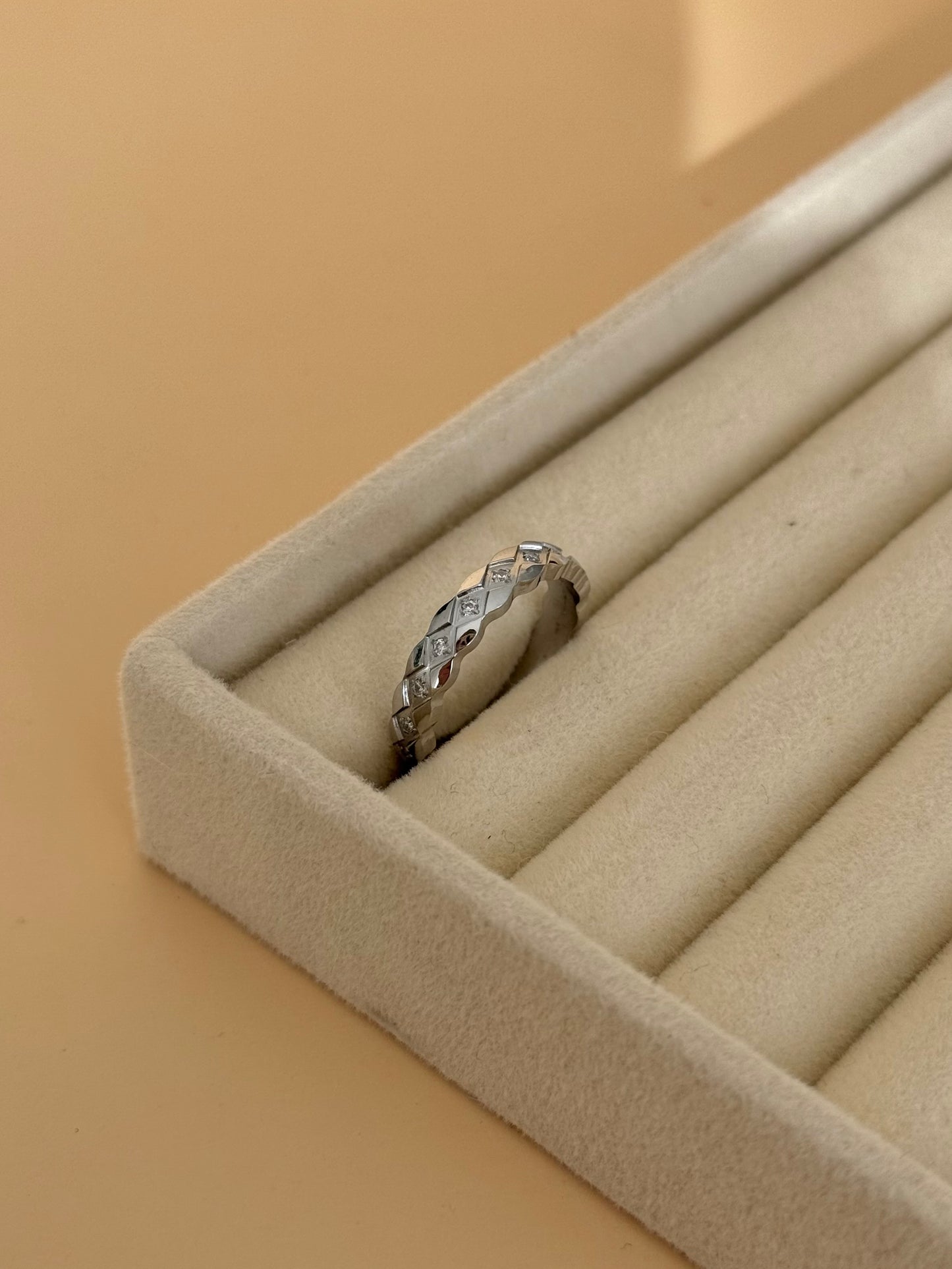 [GAMME PREMIUM PLAQUÉ OR ] Bague Lydia Silver