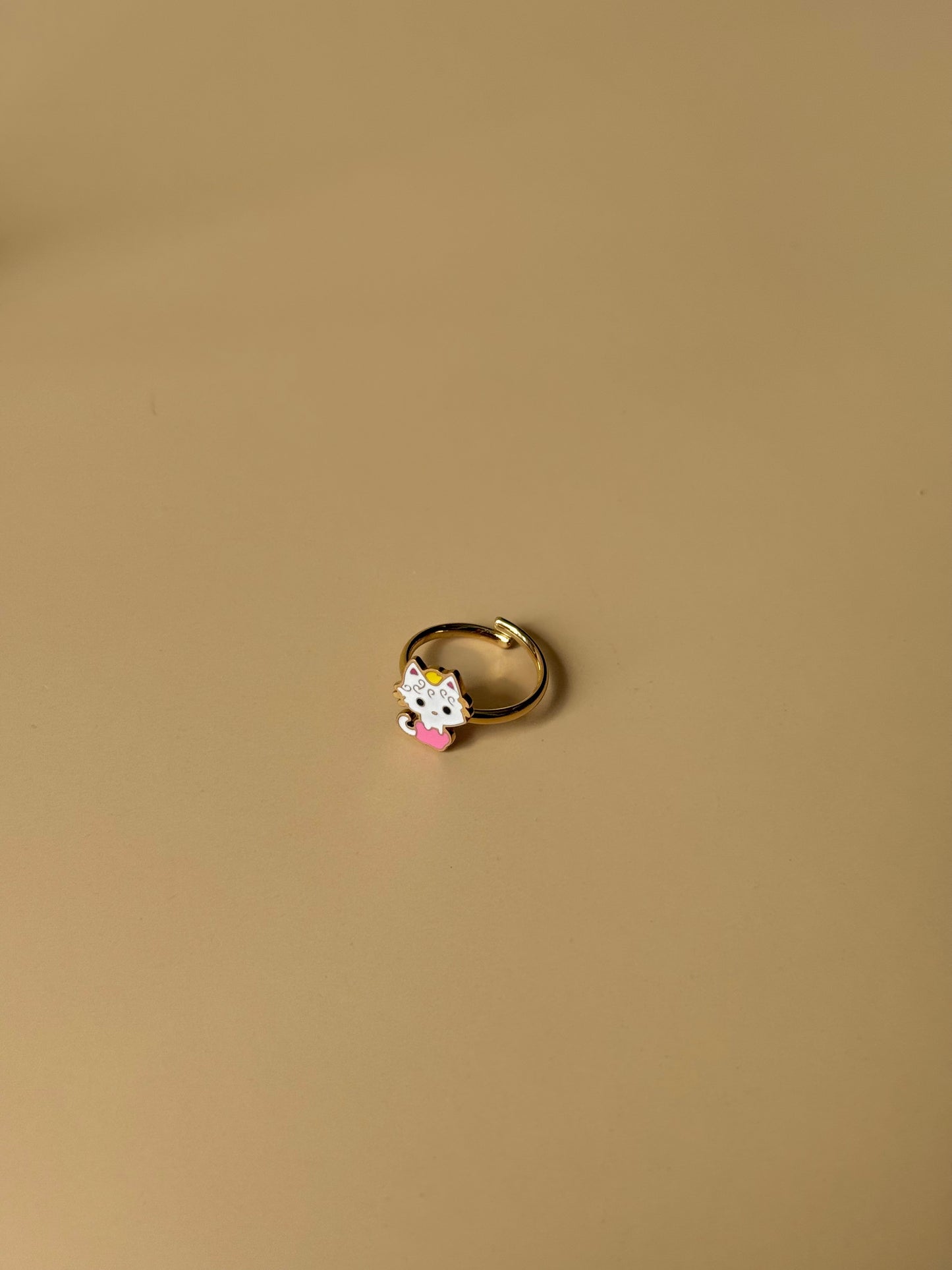 Bague Chat Rose et Blanc