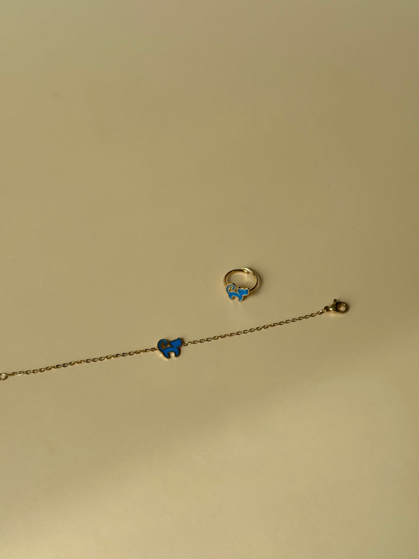 Parure Chat bleu
