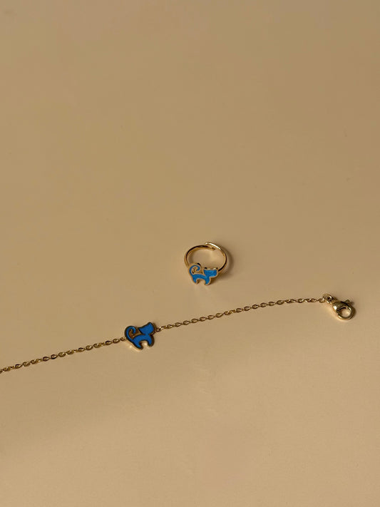 Parure Chat bleu