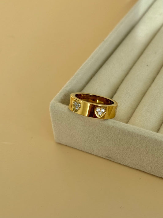 [GAMME PREMIUM PLAQUÉ OR ] Bague Love
