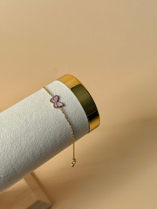Bracelet Papillon Rose