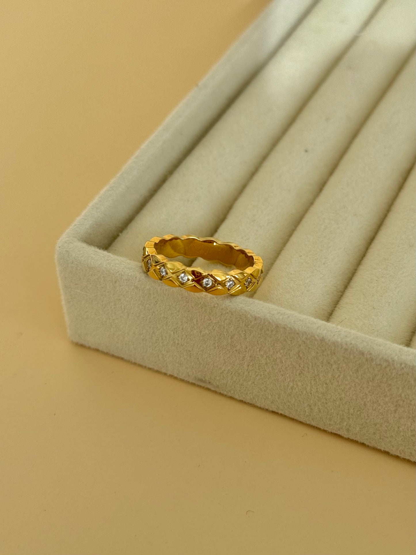 [GAMME PREMIUM PLAQUÉ OR ] Bague Lydia