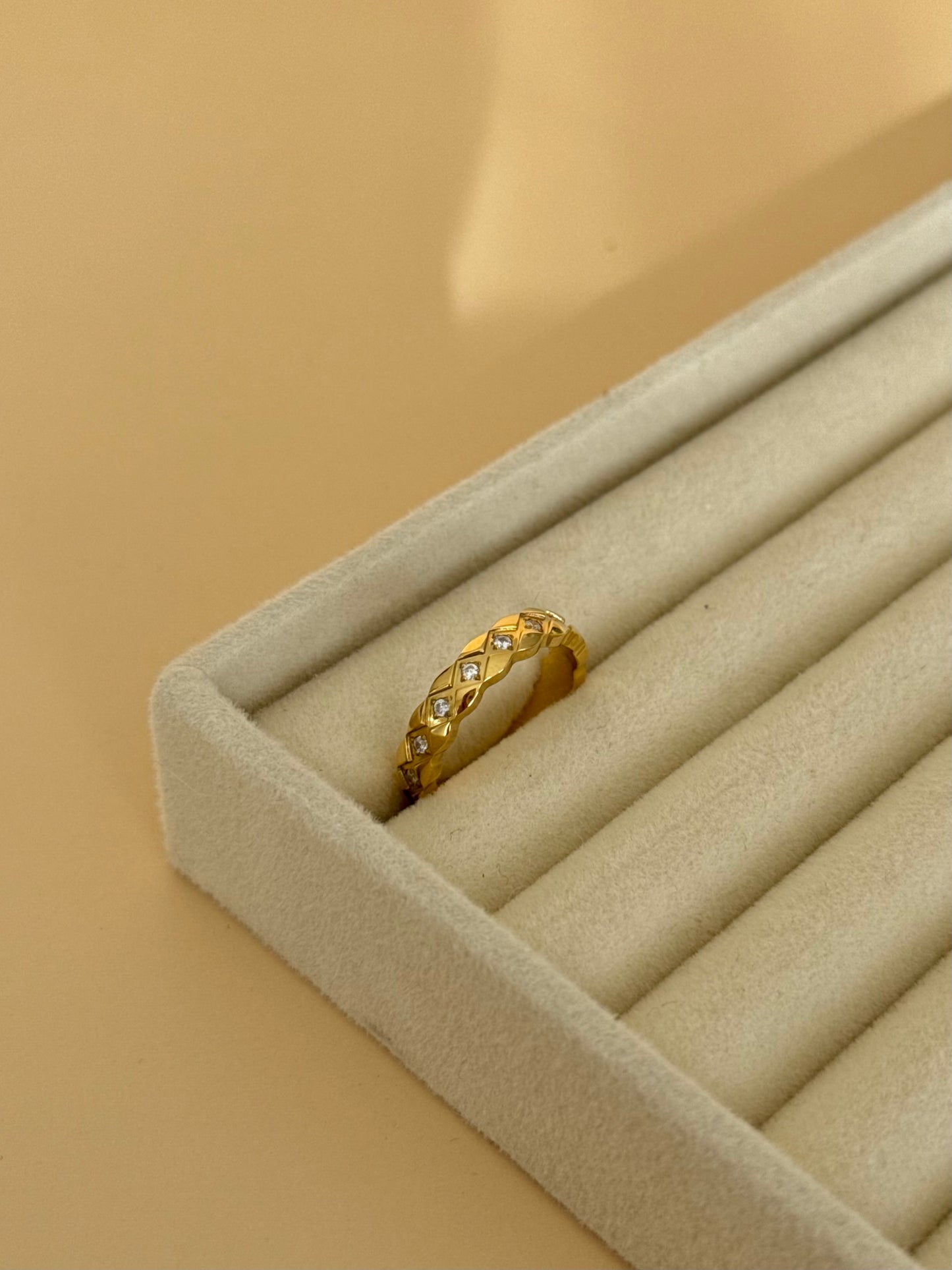 [GAMME PREMIUM PLAQUÉ OR ] Bague Lydia