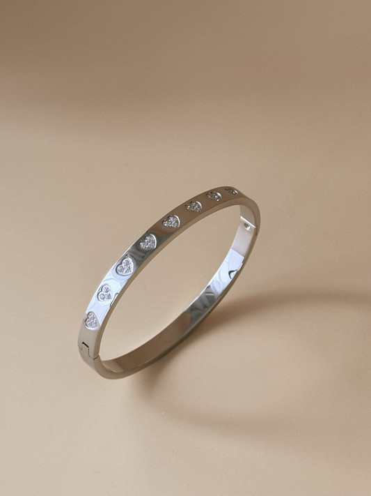 [GAMME PREMIUM PLAQUE OR ] Bracelet jonc Celia silver
