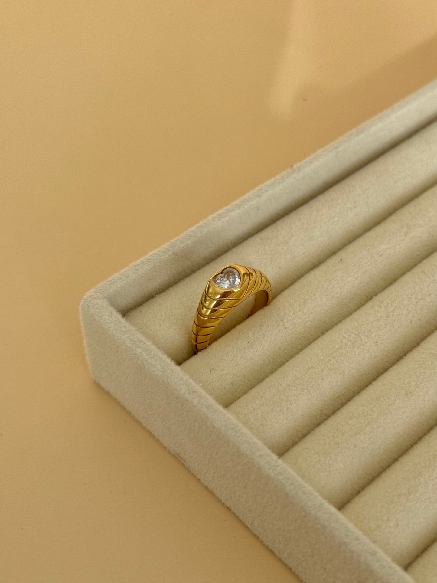 [GAMME PREMIUM PLAQUÉ OR ] Bague Lyra