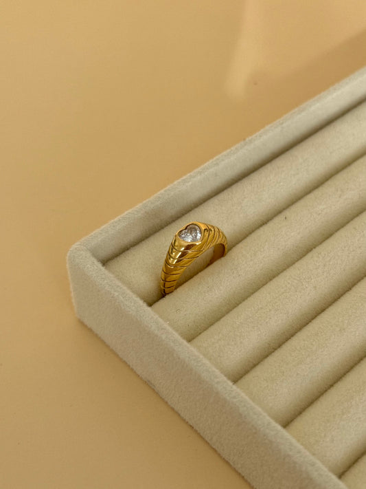 [GAMME PREMIUM PLAQUÉ OR ] Bague Lyra