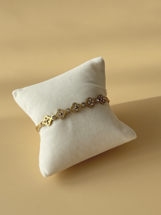 [GAMME PREMIUM PLAQUE OR ] Bracelet jonc Assia