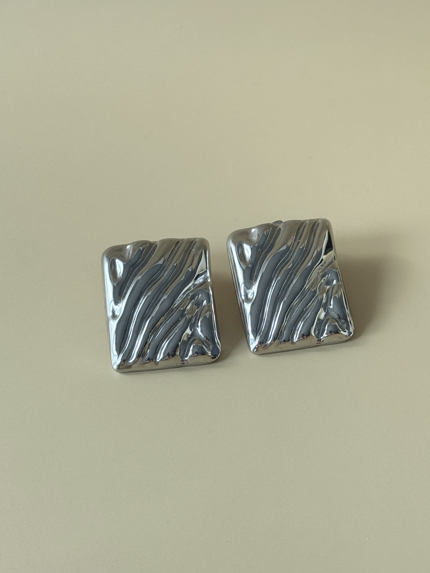 Boucles d'oreilles rectangulaires Silver