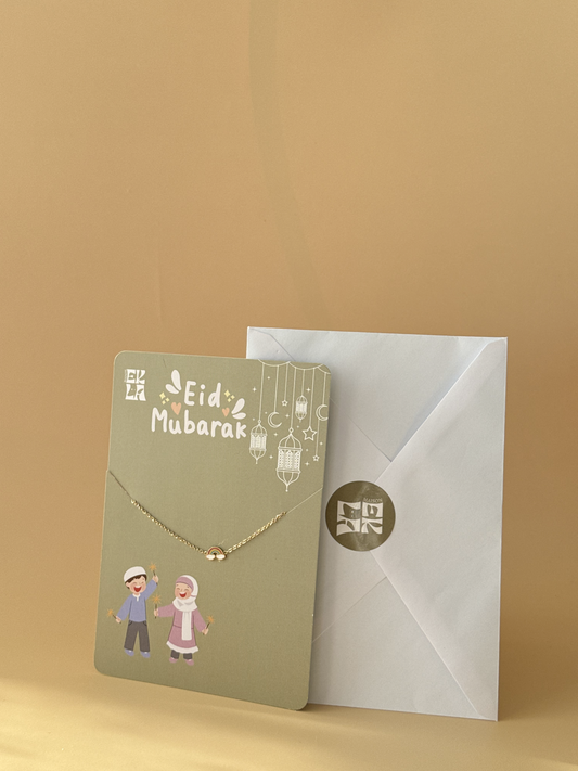 [ ENFANT ] Bracelet acier inoxydable au choix & carte Eid Mubarak