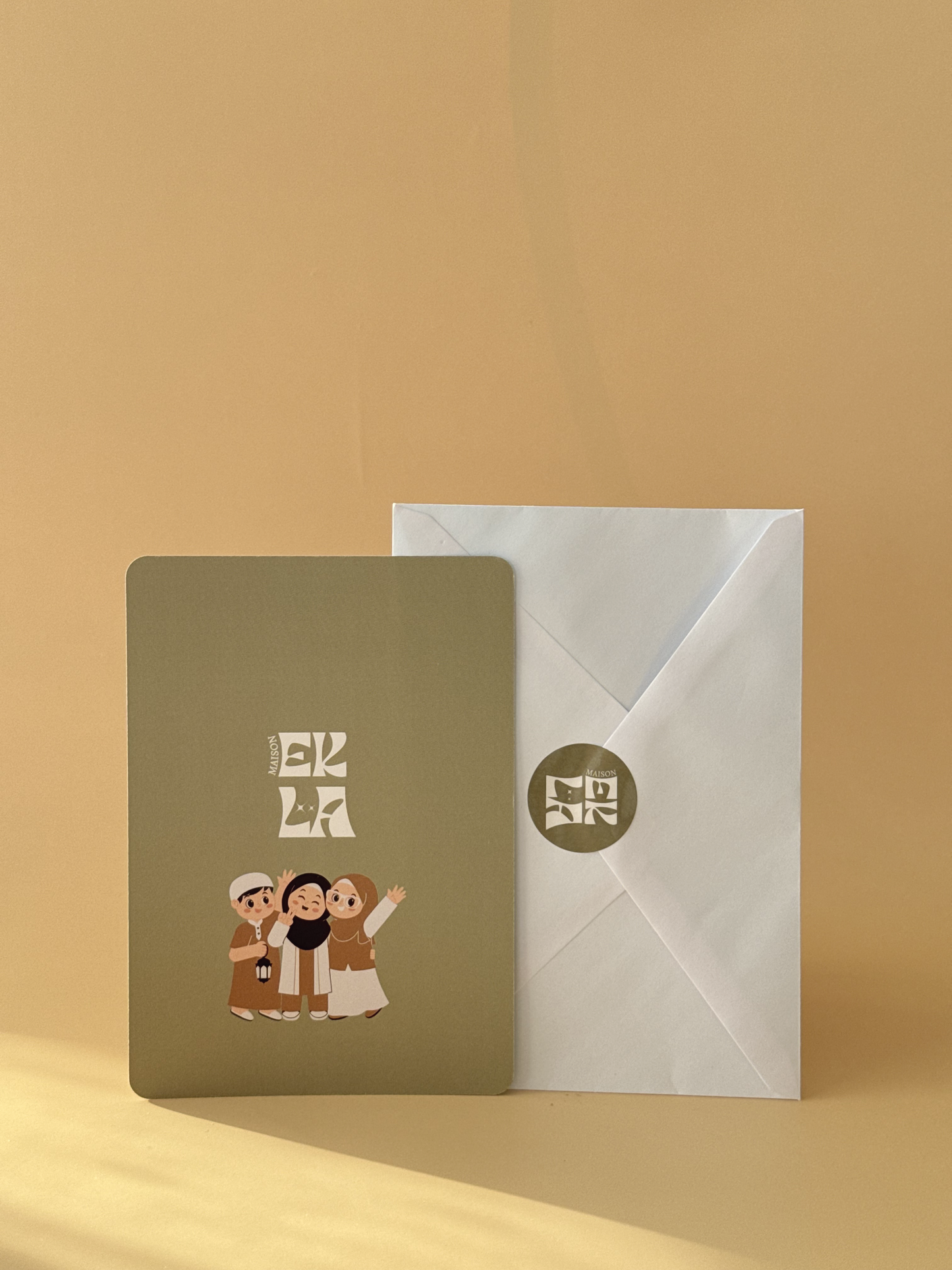 [ ENFANT ] Collier acier inoxydable au choix & carte Eid Mubarak